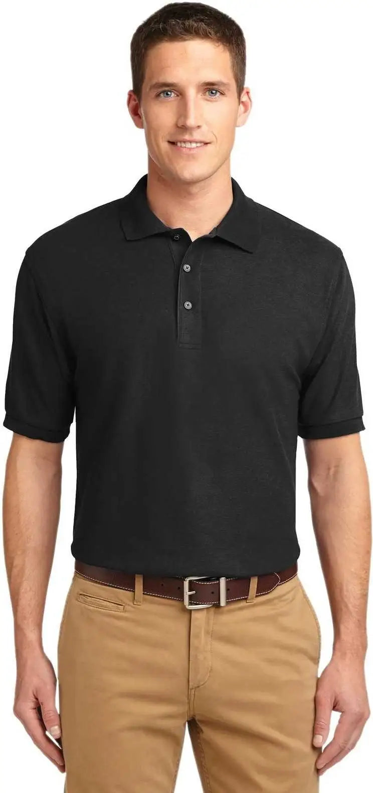 Port Authority K500es Extended Size Silk Touch Polo - Black