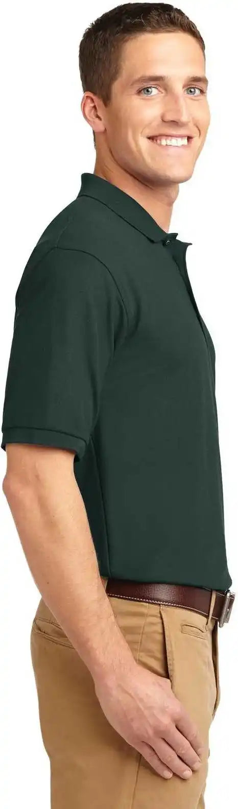 Port Authority K500es Extended Size Silk Touch Polo Dark Green