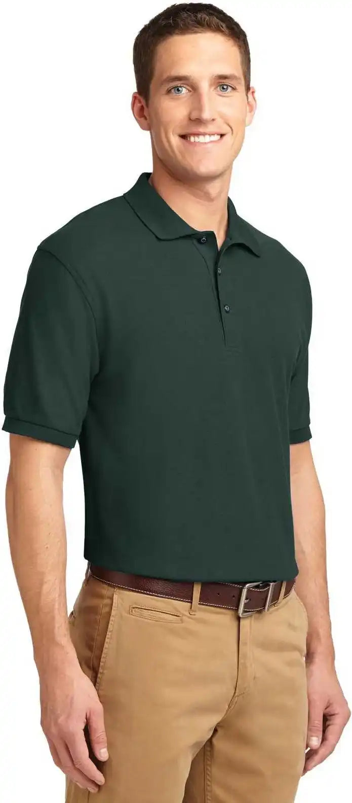 Port Authority K500es Extended Size Silk Touch Polo Dark Green