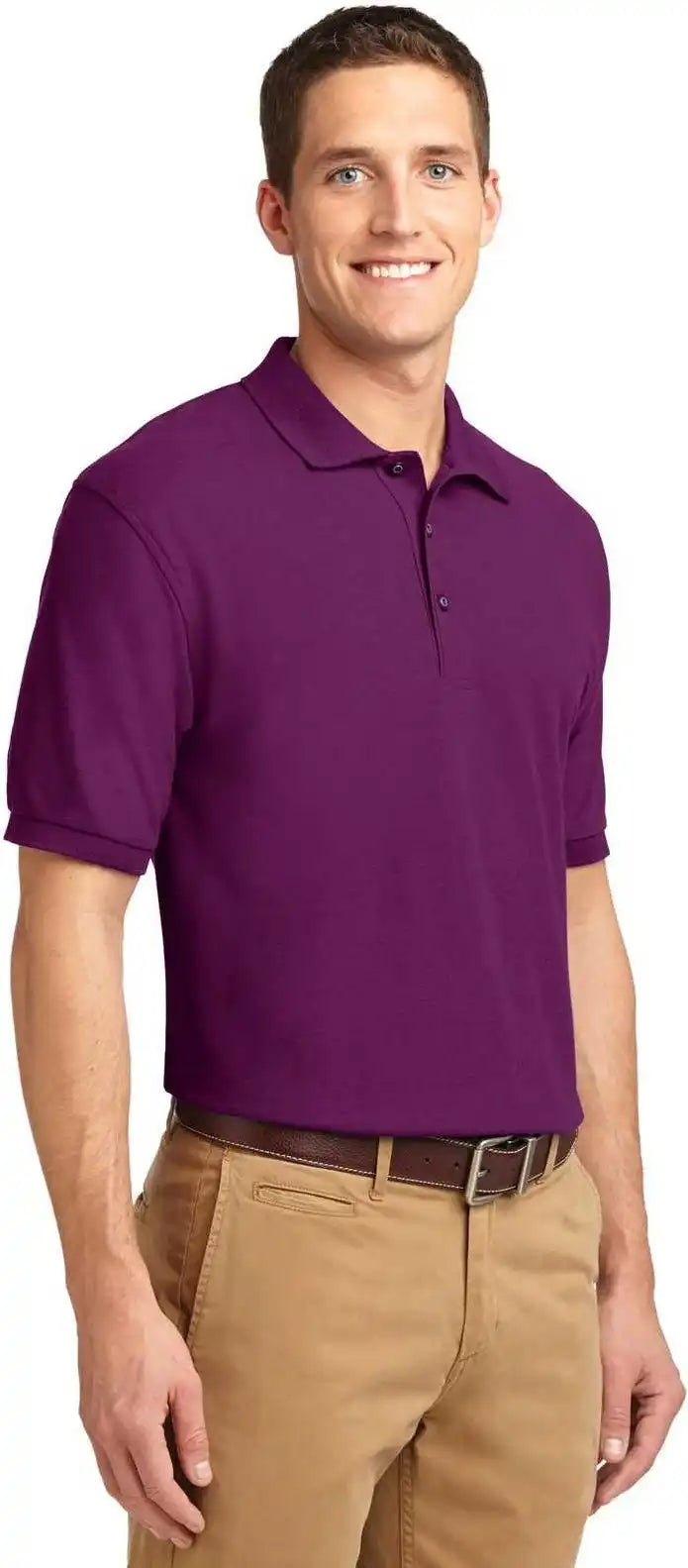 Port Authority K500es Extended Size Silk Touch Polo - Deep Berry