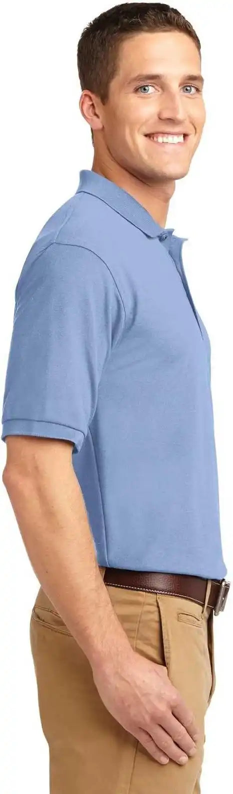Port Authority K500es Extended Size Silk Touch Polo - Light Blue