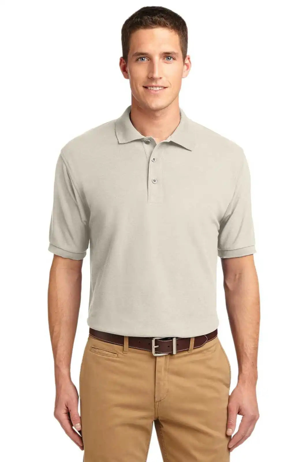 Port Authority K500es Extended Size Silk Touch Polo - Light Stone