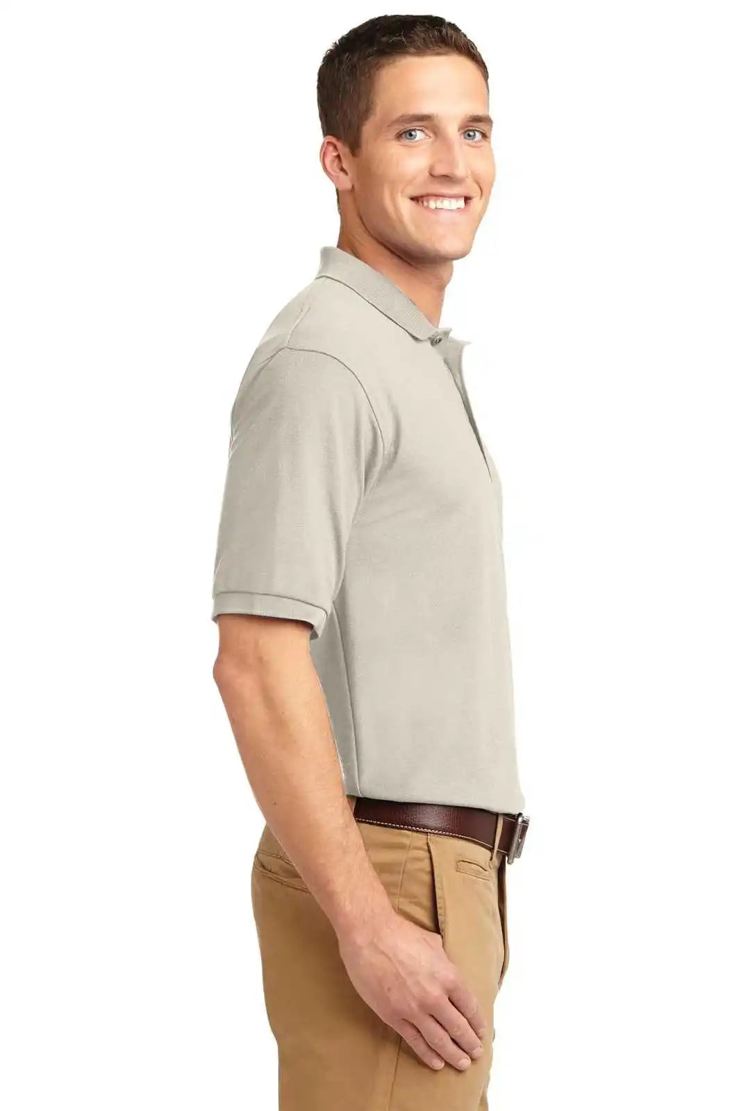 Port Authority K500es Extended Size Silk Touch Polo - Light Stone