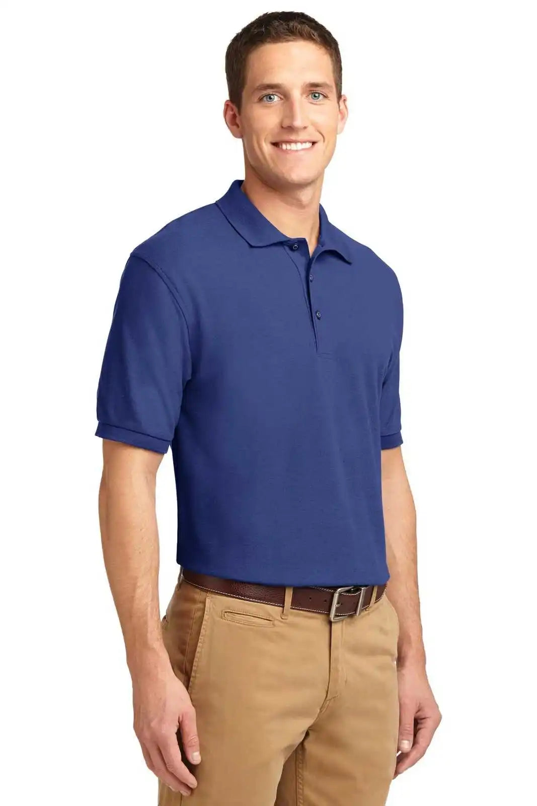 Port Authority K500es Extended Size Silk Touch Polo - Mediterranean Blue