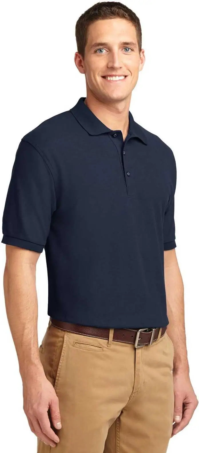 Port Authority K500es Extended Size Silk Touch Polo - Navy