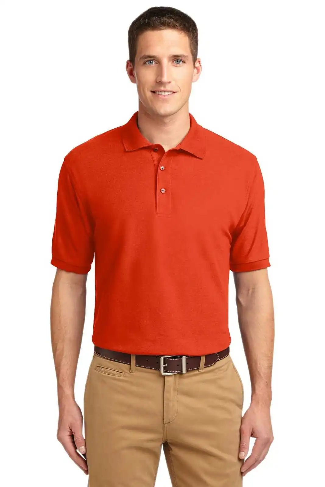 Port Authority K500es Extended Size Silk Touch Polo - Orange