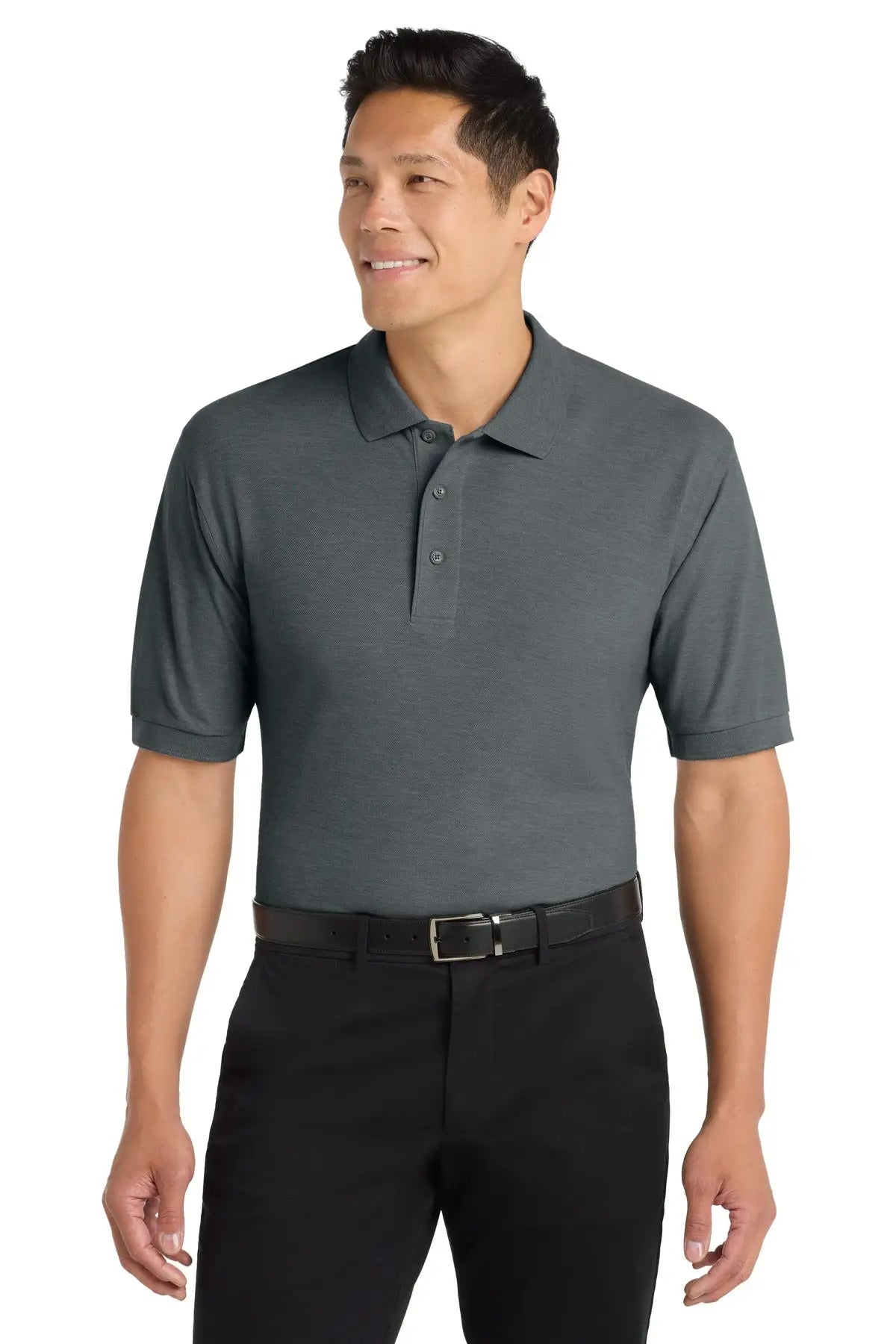 Port Authority K500es Extended Size Silk Touch Polo - Steel Gray