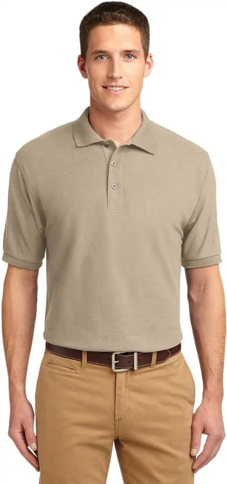Port Authority K500es Extended Size Silk Touch Polo - Stone