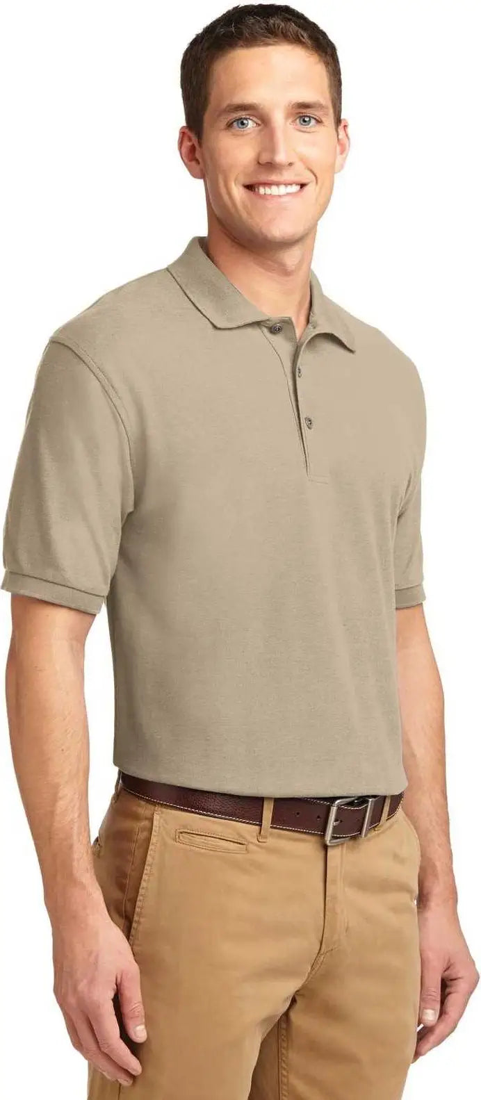Port Authority K500es Extended Size Silk Touch Polo - Stone