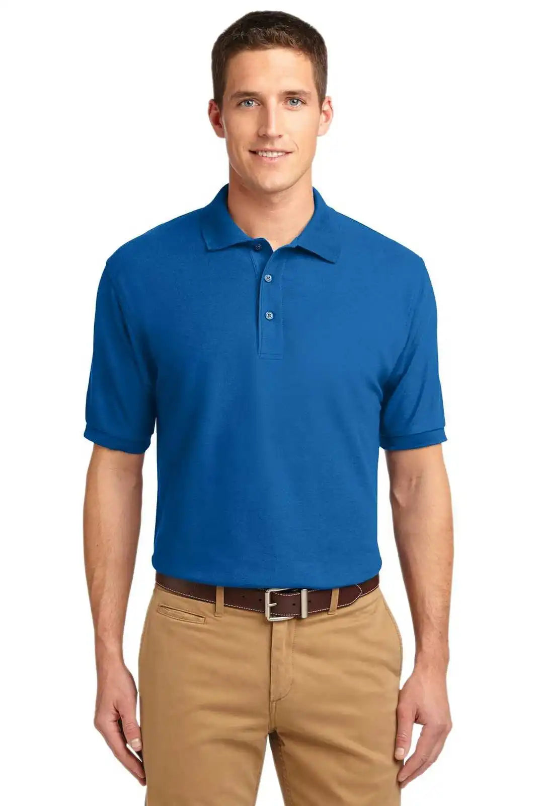Port Authority K500es Extended Size Silk Touch Polo - Strong Blue