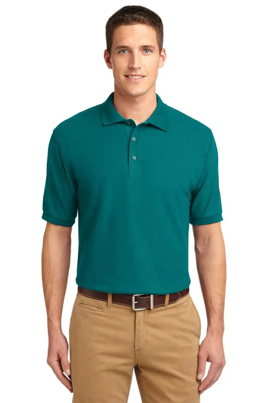 Port Authority K500es Extended Size Silk Touch Polo - Teal Green