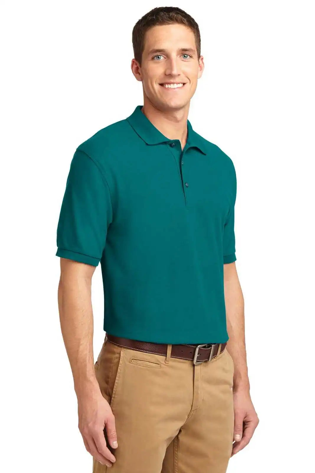 Port Authority K500es Extended Size Silk Touch Polo - Teal Green