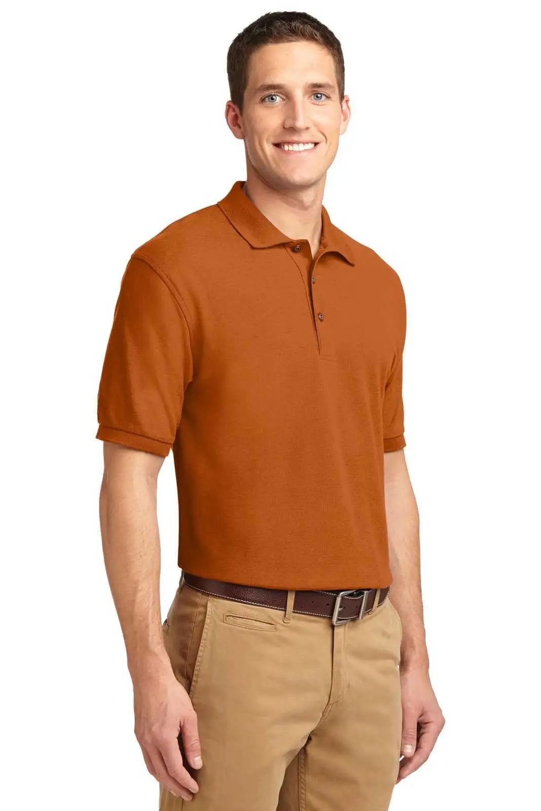 Port Authority K500es Extended Size Silk Touch Polo - Texas Orange