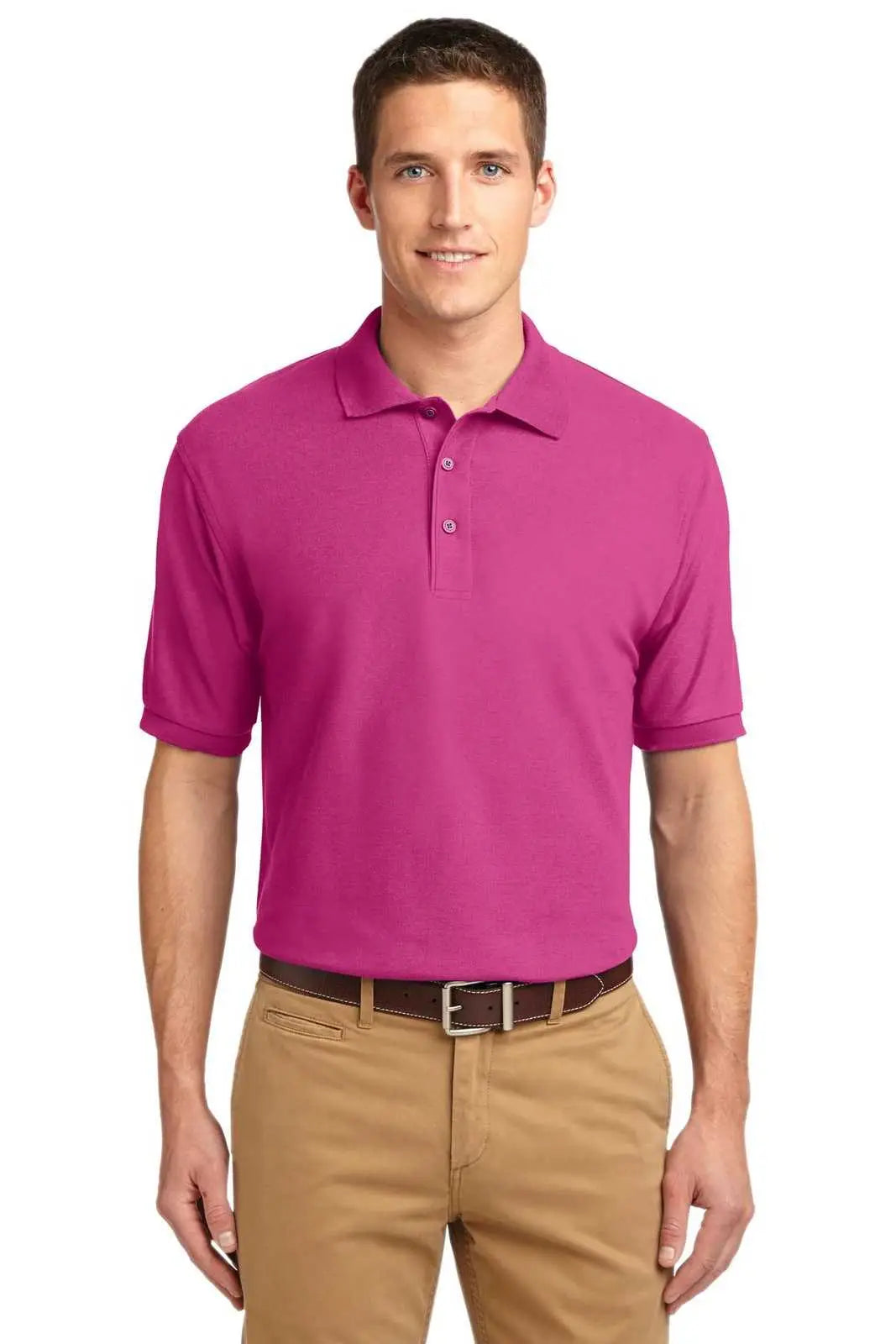 Port Authority K500es Extended Size Silk Touch Polo - Tropical Pink