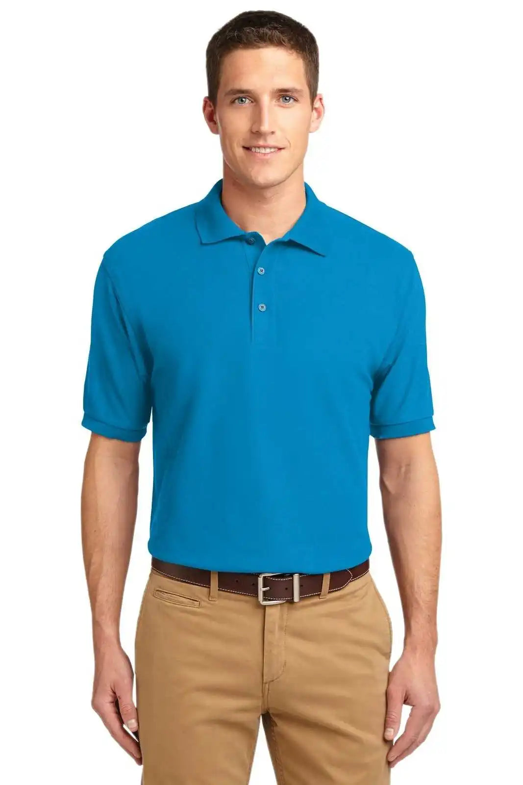 Port Authority K500es Extended Size Silk Touch Polo - Turquoise