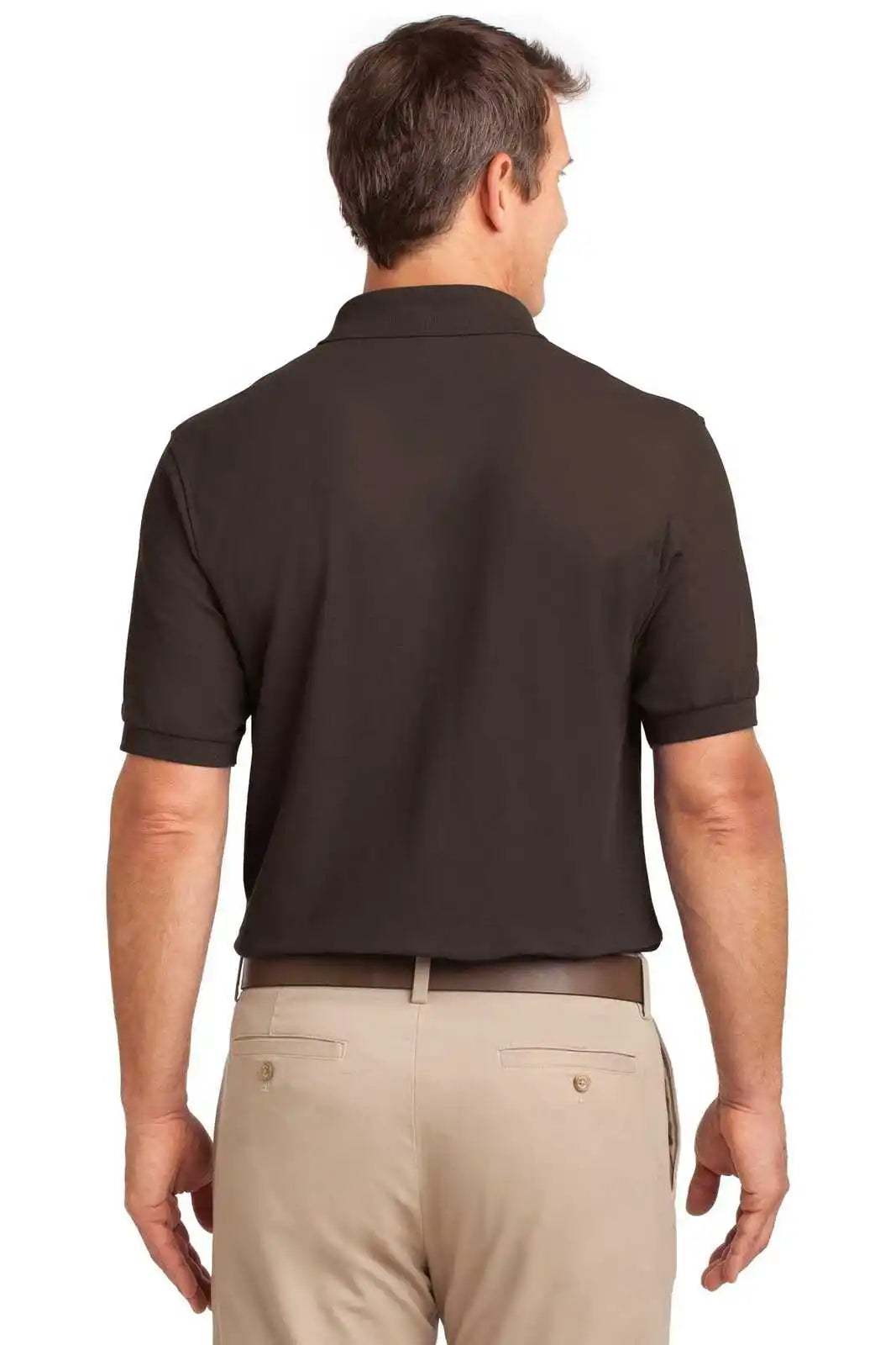 Port Authority K500p Silk Touch Polo with Pocket - Coffee Bean
