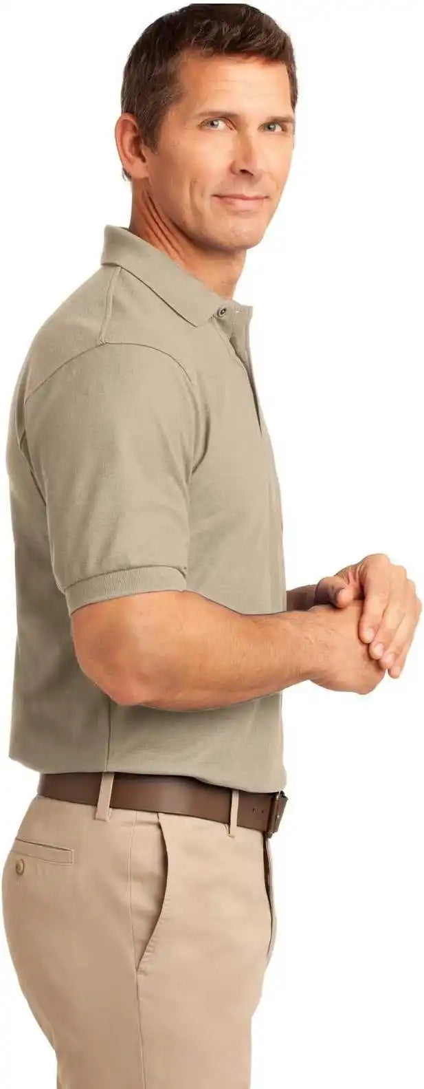 Port Authority K500p Silk Touch Polo with Pocket - Stone