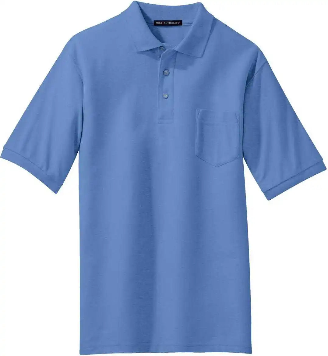 Port Authority K500p Silk Touch Polo with Pocket Ultramarine Blue