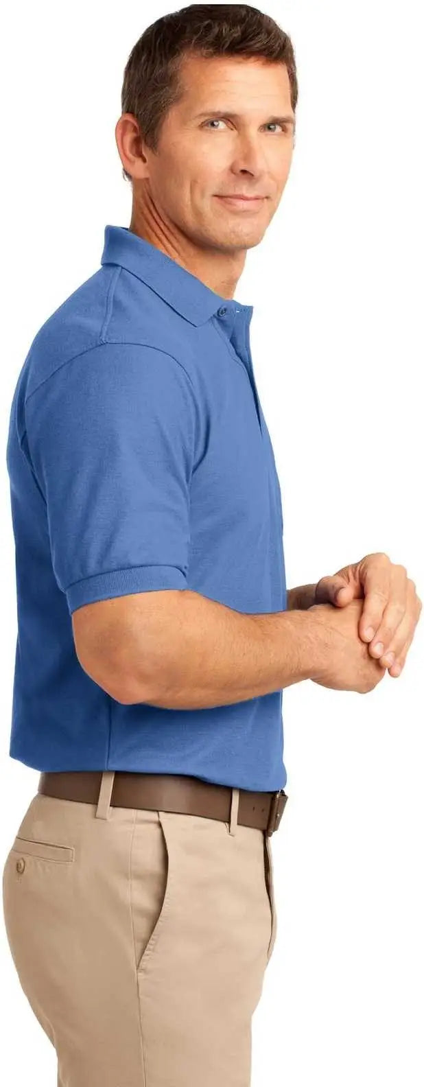 Port Authority K500p Silk Touch Polo with Pocket - Ultramarine Blue