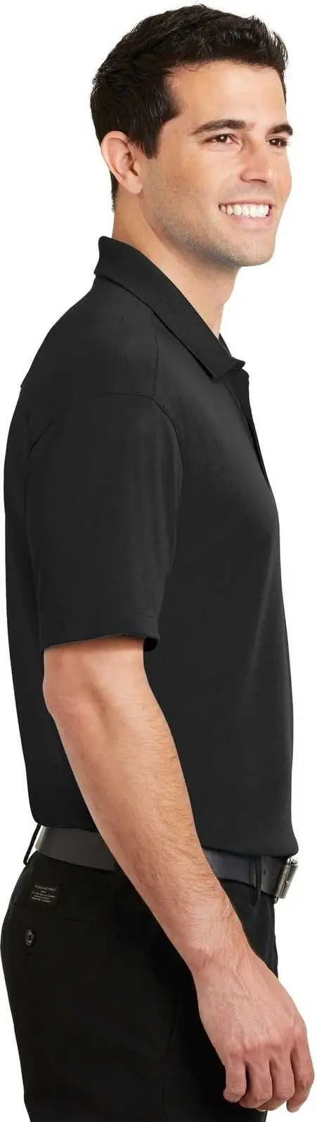 Port Authority K5200 Silk Touch Interlock Performance Polo - Black
