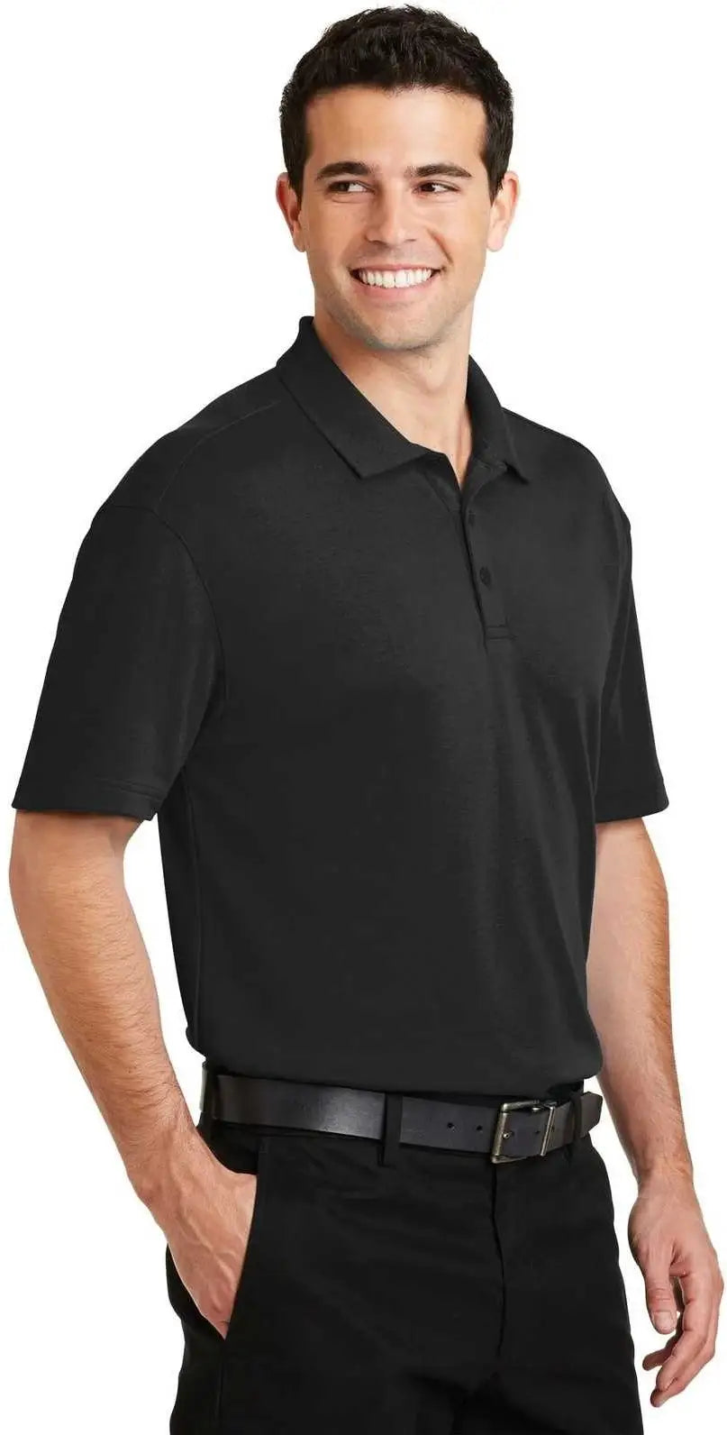 Port Authority K5200 Silk Touch Interlock Performance Polo - Black