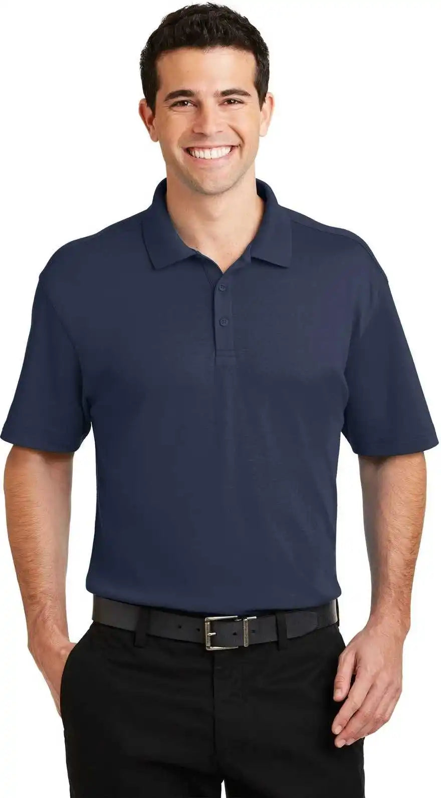 Port Authority K5200 Silk Touch Interlock Performance Polo Navy