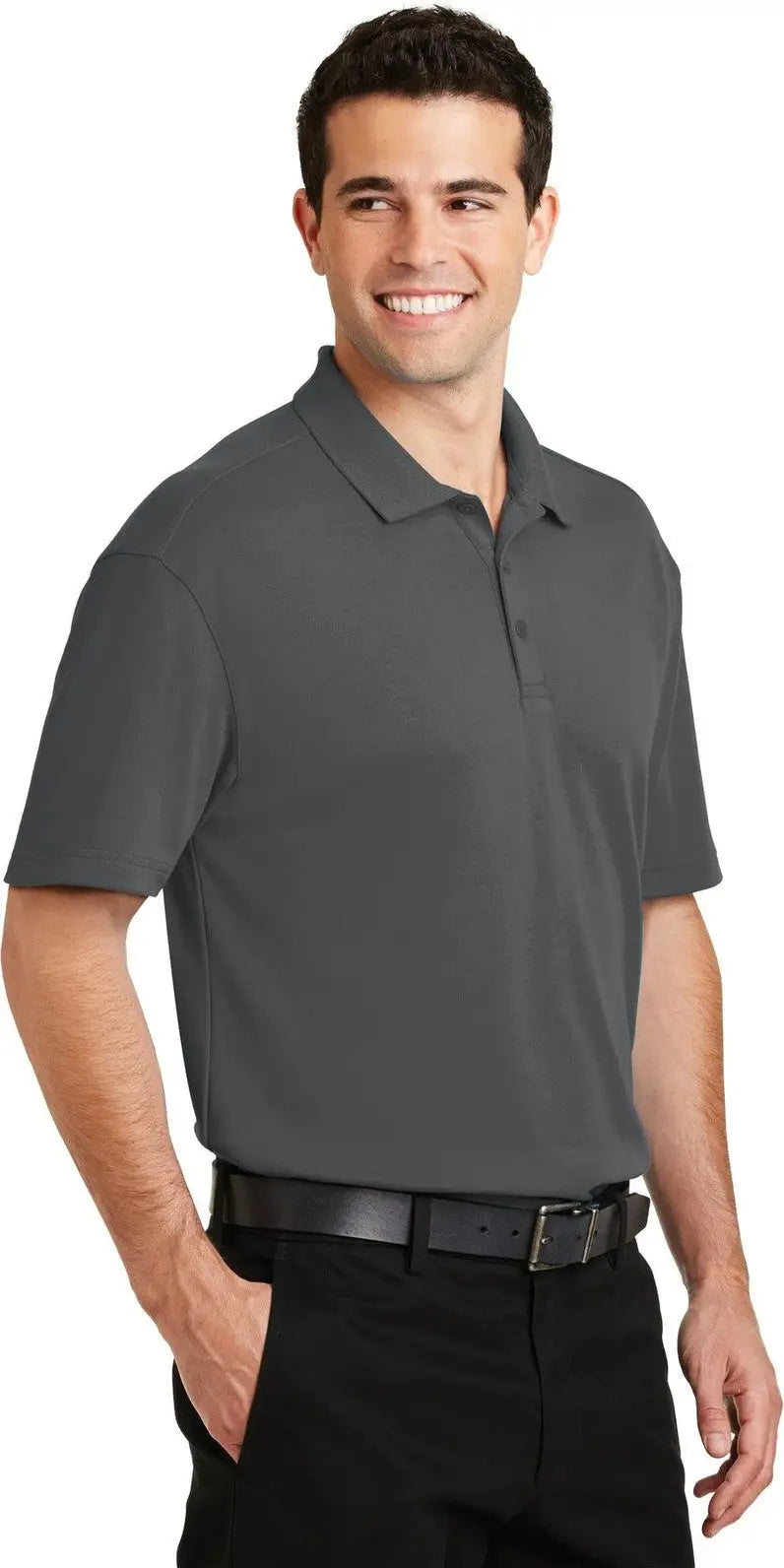 Port Authority K5200 Silk Touch Interlock Performance Polo - Sterling Gray