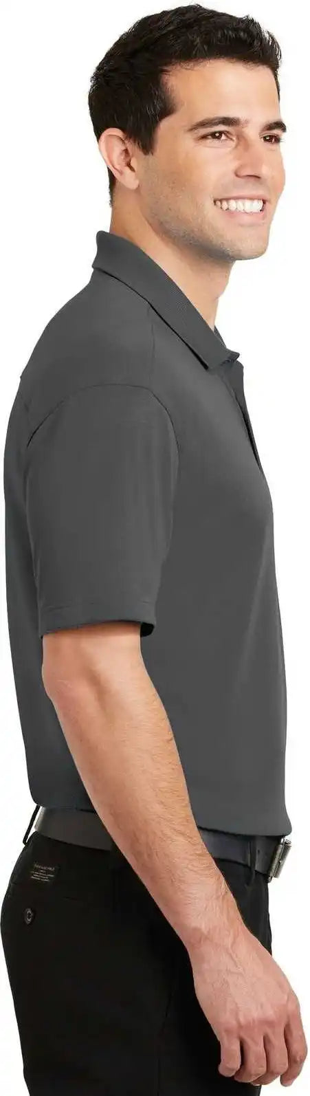 Port Authority K5200 Silk Touch Interlock Performance Polo Sterling Gray