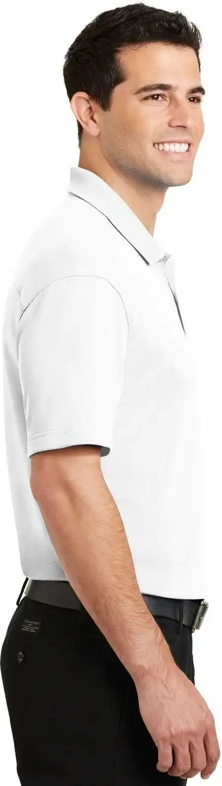 Port Authority K5200 Silk Touch Interlock Performance Polo White