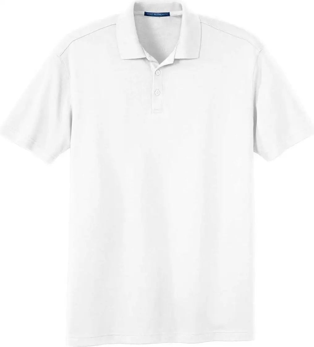 Port Authority K5200 Silk Touch Interlock Performance Polo - White