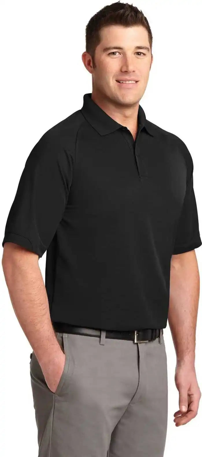 Port Authority K525 Dry Zone Ottoman Polo Black