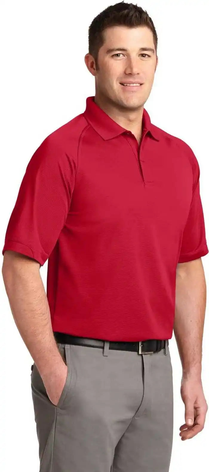 Port Authority K525 Dry Zone Ottoman Polo Engine Red