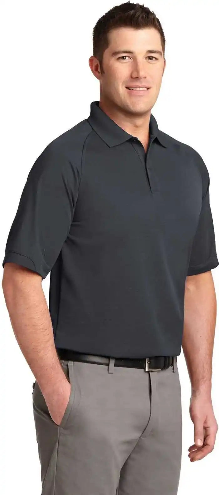 Port Authority K525 Dry Zone Ottoman Polo Iron Gray