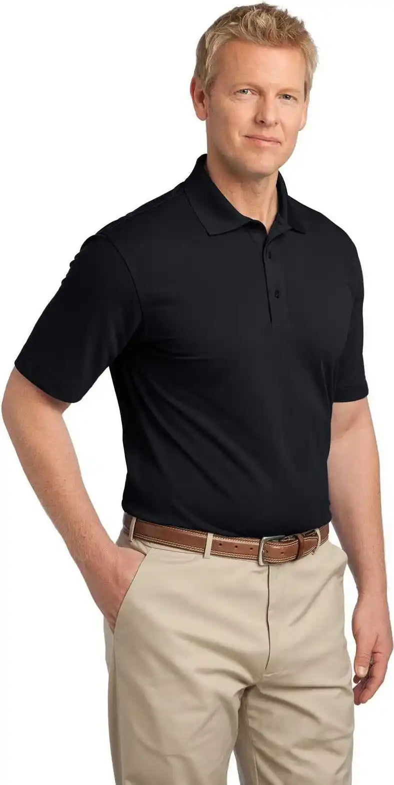 Port Authority K527 Tech Pique Polo Black