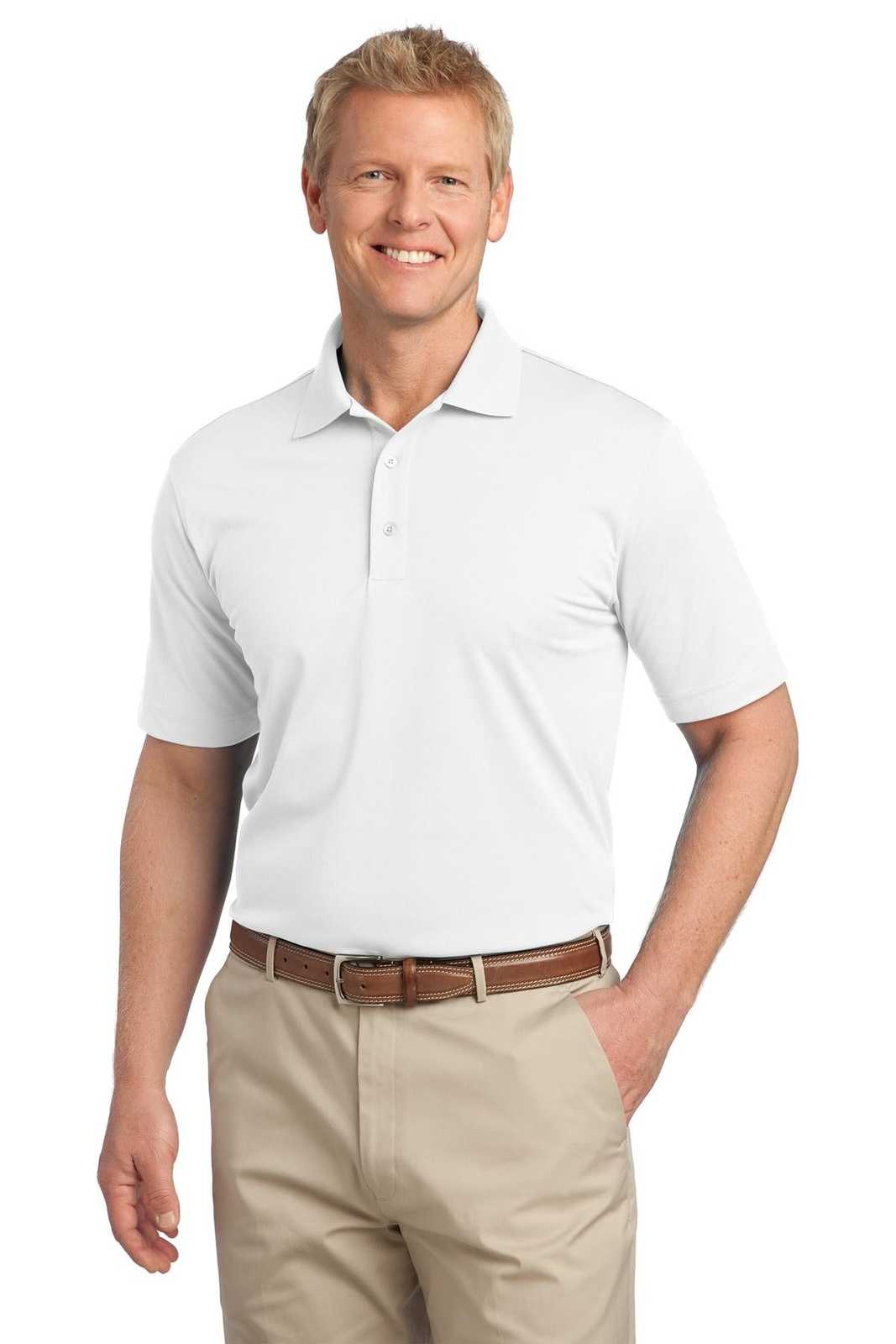 Port Authority K527 Tech Pique Polo - White