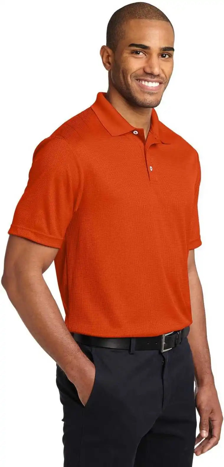Port Authority K528 Performance Fine Jacquard Polo Autumn Orange