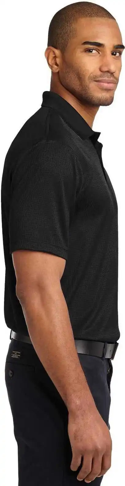 Port Authority K528 Performance Fine Jacquard Polo Black