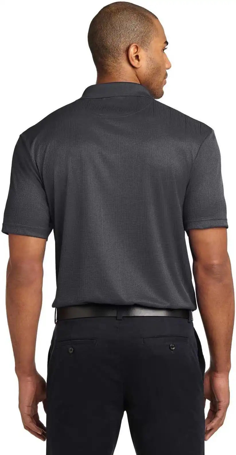 Port Authority K528 Performance Fine Jacquard Polo Gray Smoke