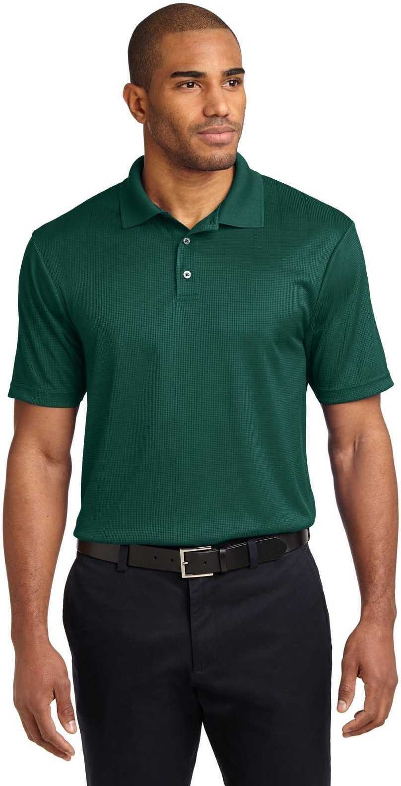 Port Authority K528 Performance Fine Jacquard Polo - Green Glen