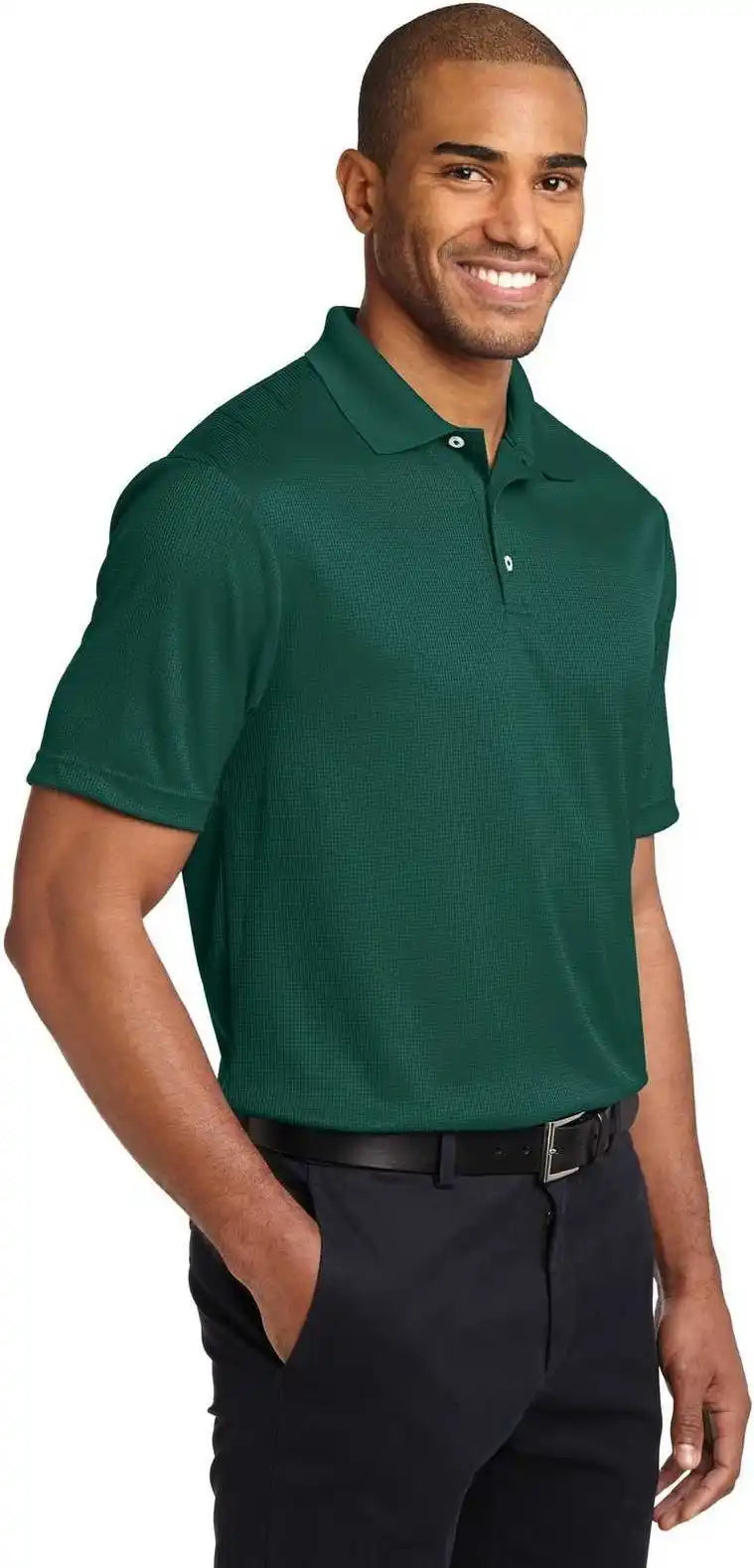 Port Authority K528 Performance Fine Jacquard Polo Green Glen