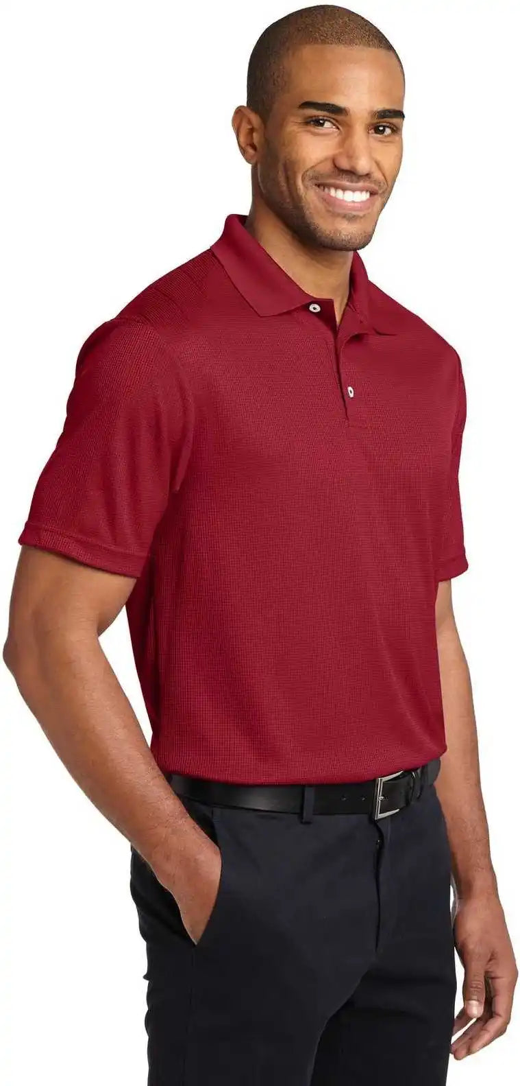 Port Authority K528 Performance Fine Jacquard Polo Rich Red