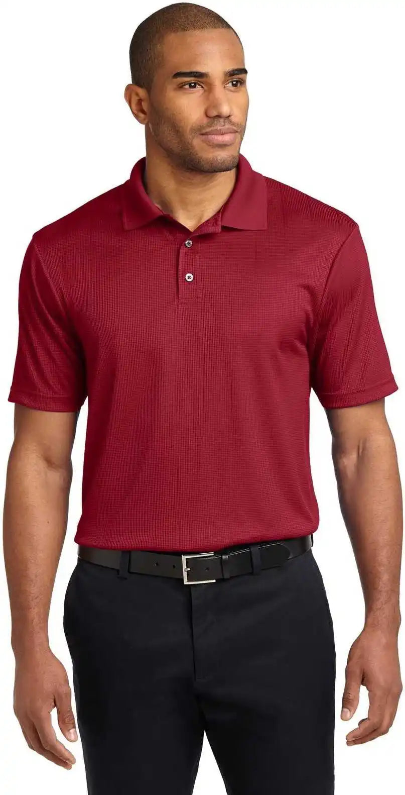 Port Authority K528 Performance Fine Jacquard Polo Rich Red