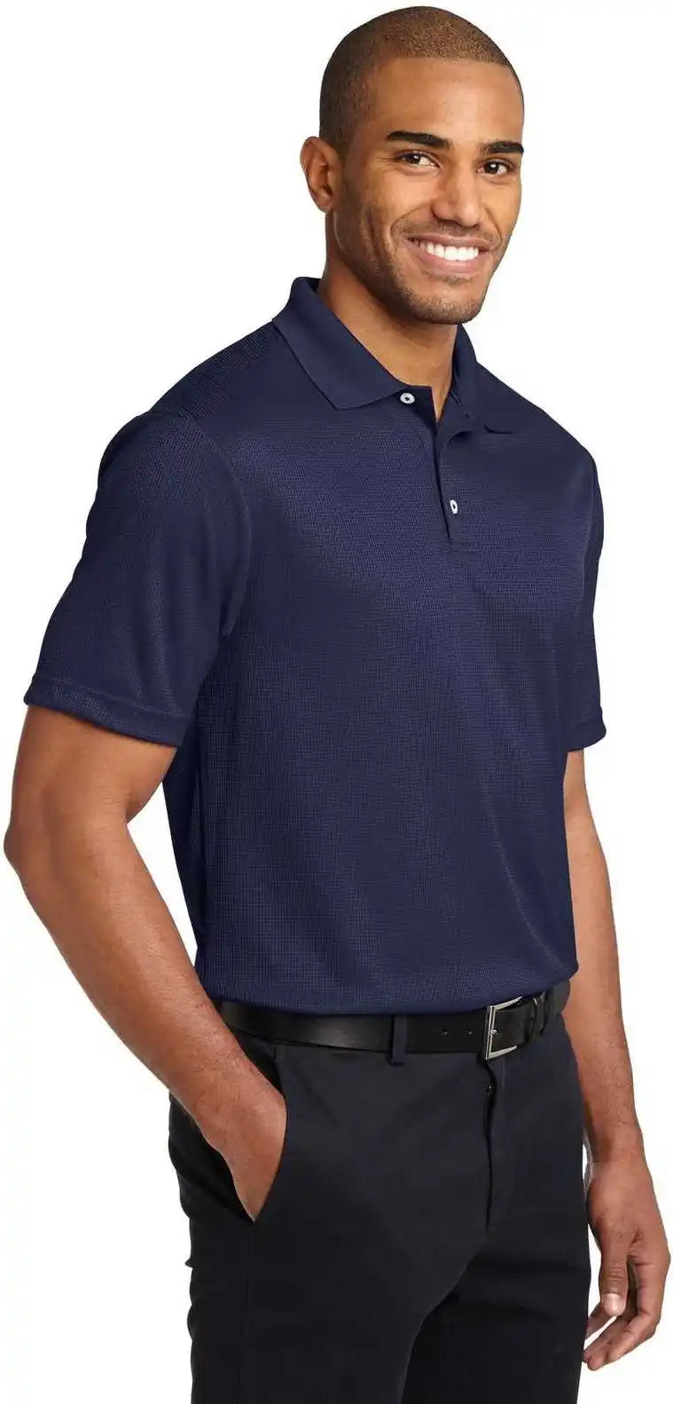 Port Authority K528 Performance Fine Jacquard Polo - True Navy