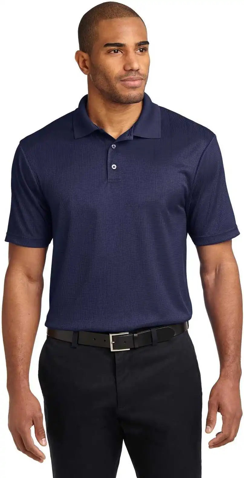 Port Authority K528 Performance Fine Jacquard Polo True Navy