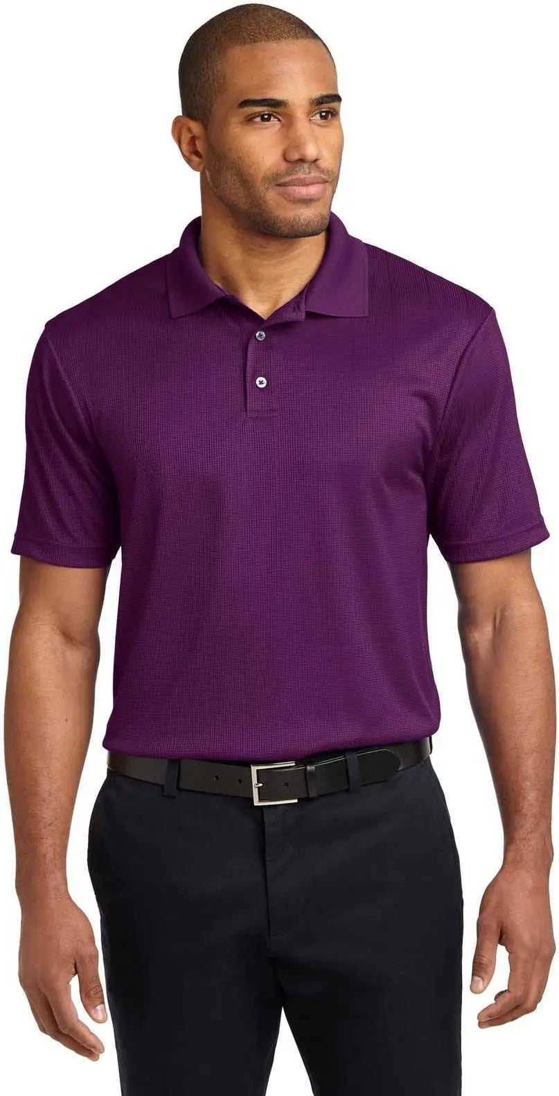 Port Authority K528 Performance Fine Jacquard Polo - Violet Purple