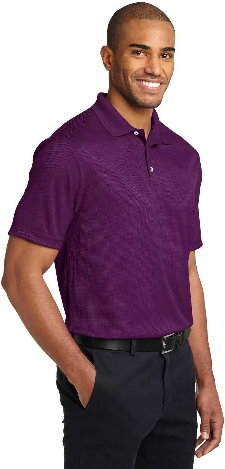 Port Authority K528 Performance Fine Jacquard Polo - Violet Purple
