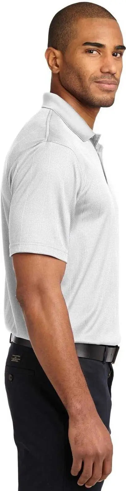 Port Authority K528 Performance Fine Jacquard Polo - White