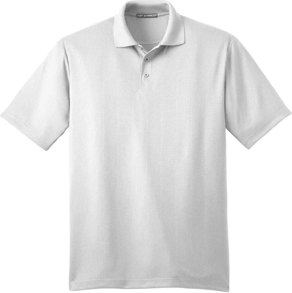 Port Authority K528 Performance Fine Jacquard Polo - White