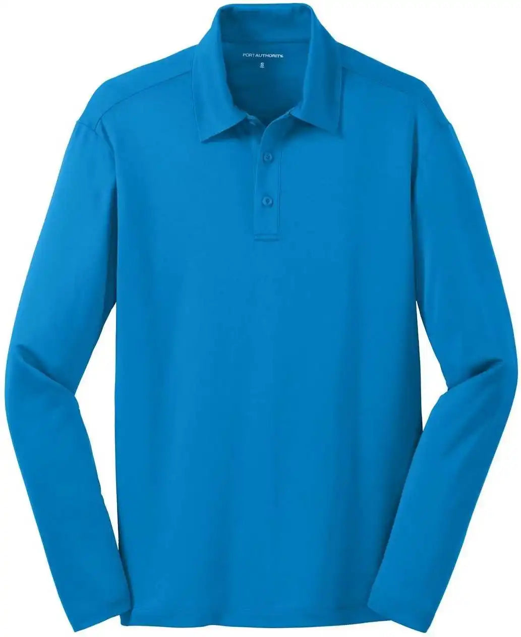 Port Authority K540ls Silk Touch Performance Long Sleeve Polo Brilliant Blue