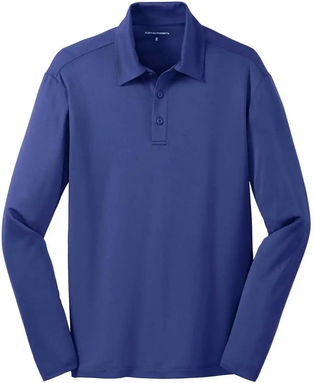 Port Authority K540ls Silk Touch Performance Long Sleeve Polo Royal